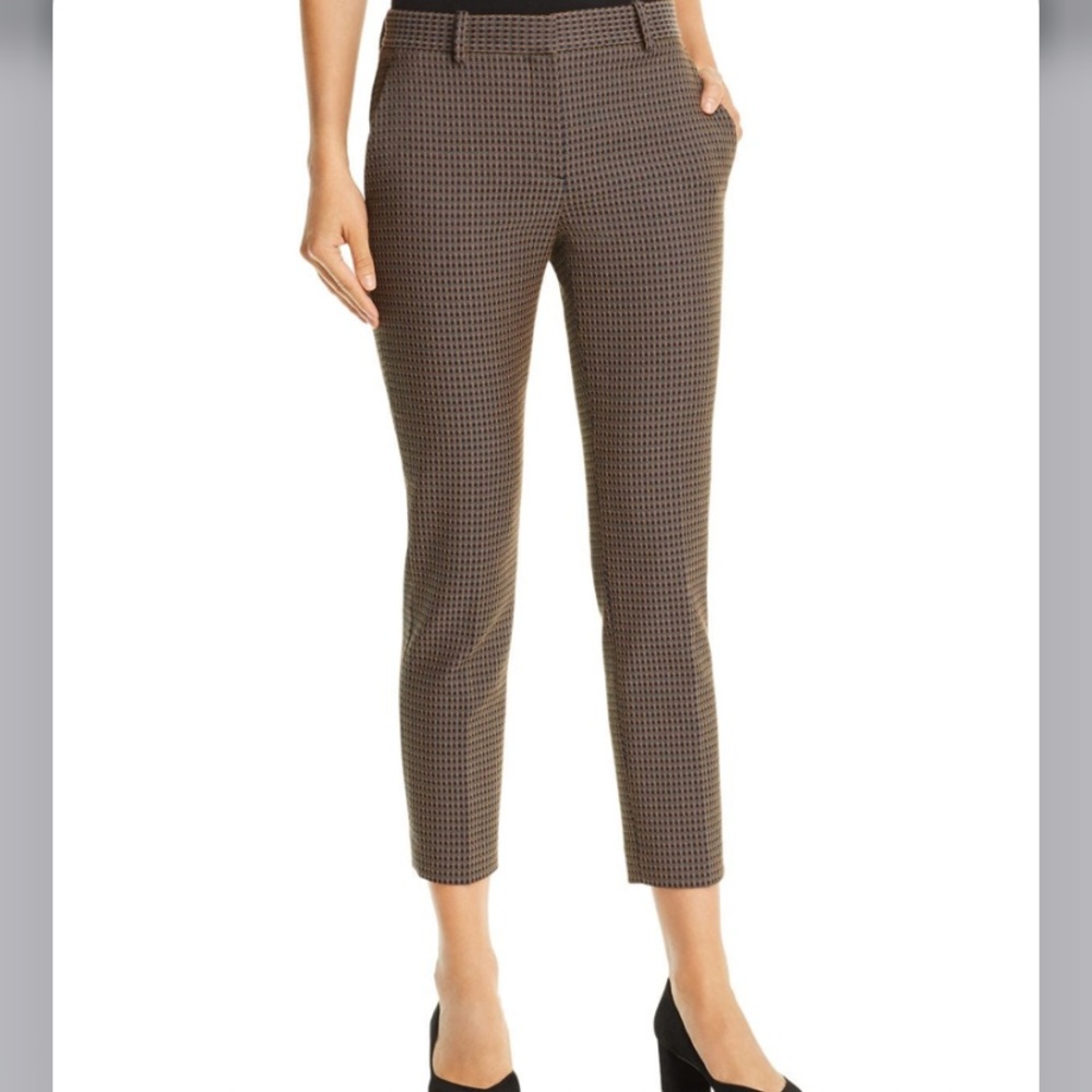 🤎🖤LIKE NEW!!! THEORY Treeca 2 Dot Jacquard Slim Cropped Slacks